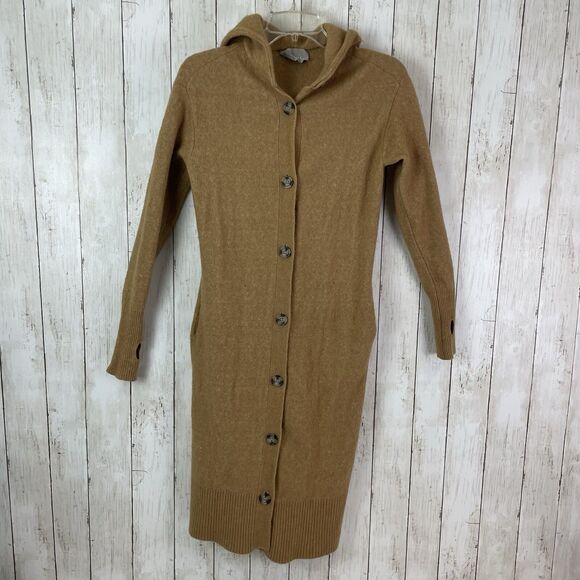 Everlane The Cozy Stretch Duster Cardigan Caramel Camel Tan Size XS - Picture 1 of 11